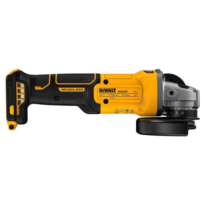 Ъглошлайф DeWALT DCG407N, 18V, 125mm