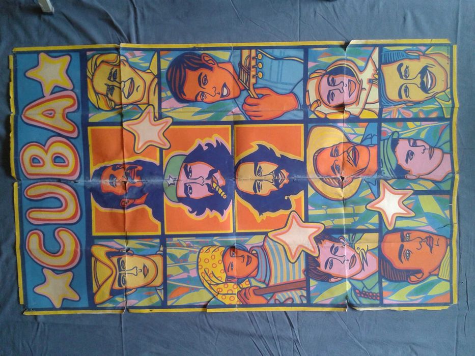 Плакат, Уникален, Куба, Революция, Водачи, Голям