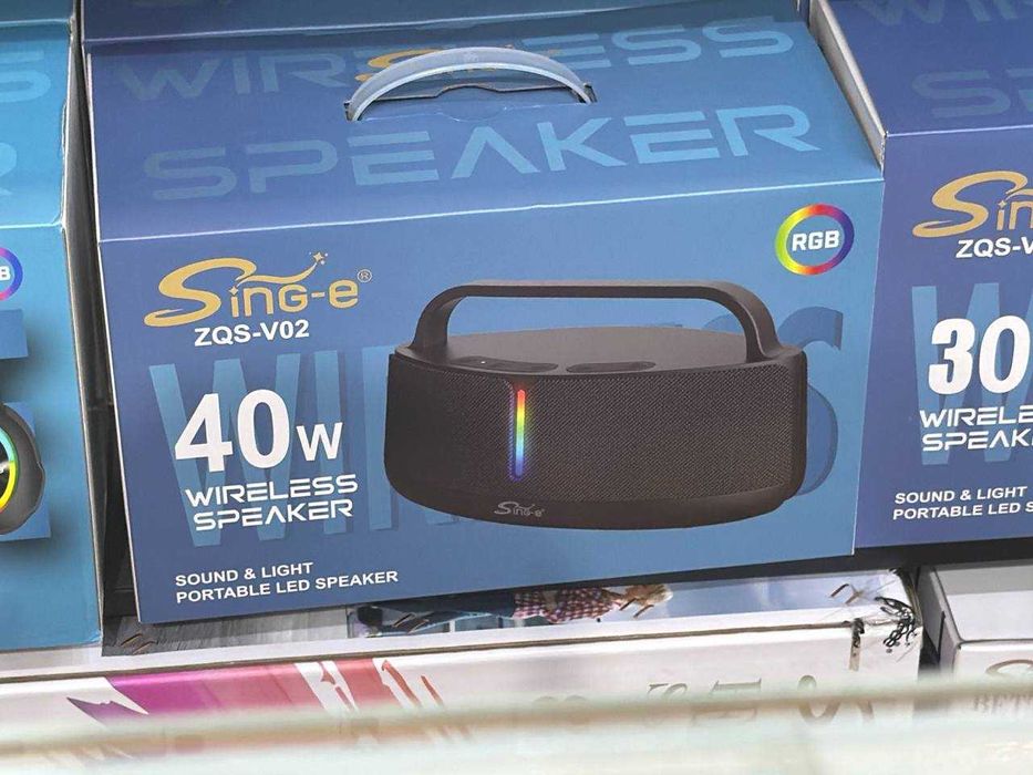 Sing-e ZQS-V02 RGB (40W) - портативная RGB колонка. Есть доставка