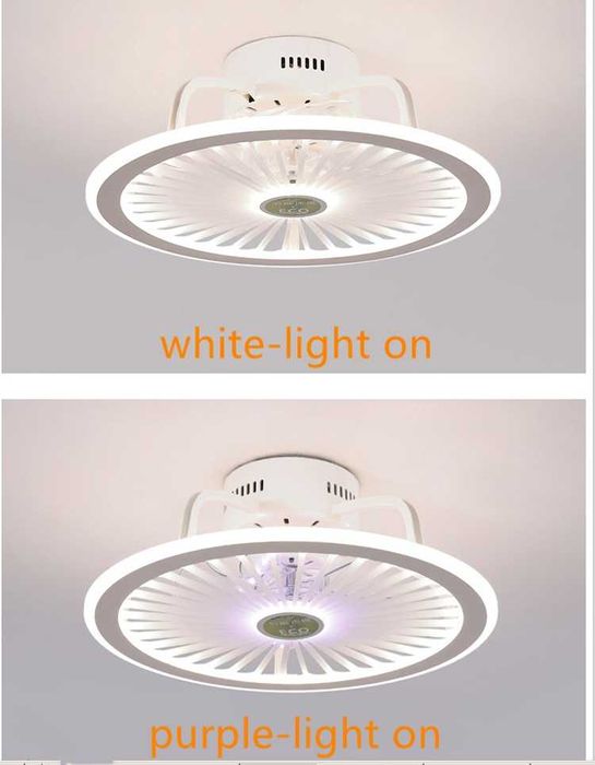 LED лвд вентилатор полилей за таван с дистанционно управление