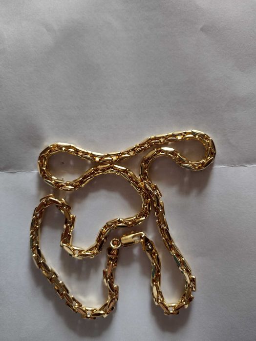 Colier lantic placat cu aur 18k marcat 750 si Italy nou