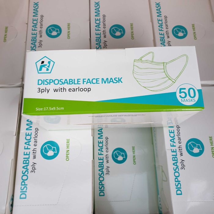 Еднократни Медицински Трислойни Предпазни Маски За Лице IIR 50бр.