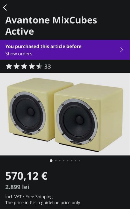 Monitoare Studio Avantone Mixcubes Pro Active