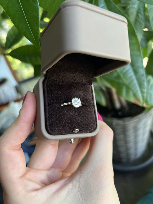 Inel logodna TEILOR aur galben 18K, 17 diamante 0,5, marime 51