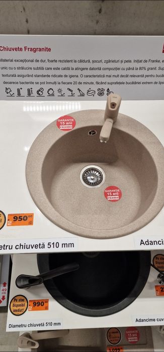 Chiuveta bucătărie Franke cu baterie