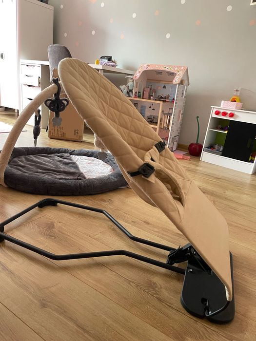 Бежово бебешко гнездо Cotton – люлеещо се
