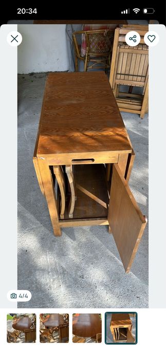 Masa cu 6 scaune lemn