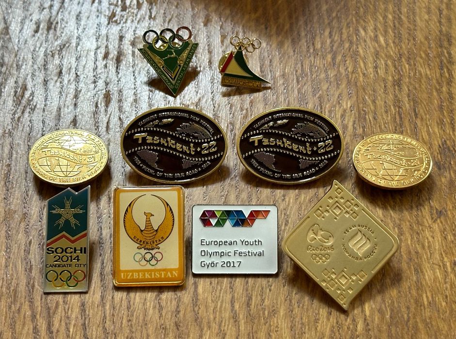 Нагрудные Значки Узбекистана 1991 и Олимпиада