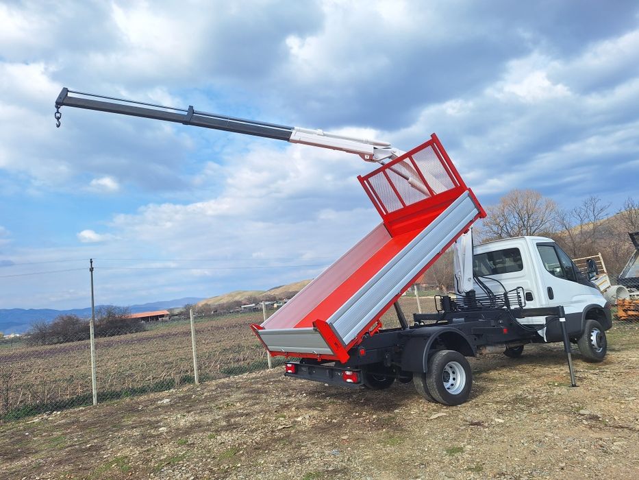 Iveco daily 65c15 detarat 3,5t basculabil și macara