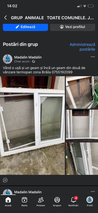 Vând o ușă termopan