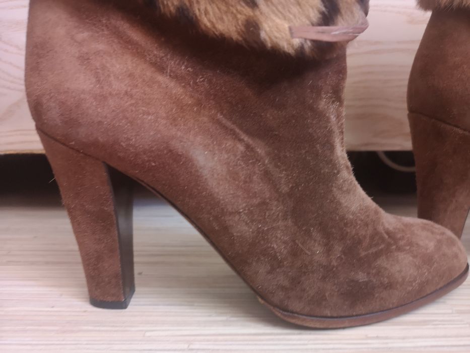 Ghete dama, piele naturala, maro, 40, Rossetti Moda/ Fratelli Rossetti