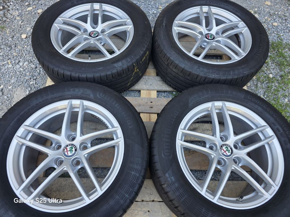 Лети джанти 16ки 5х110 Alfa Romeo + летни гуми 225/55/16 Continental
