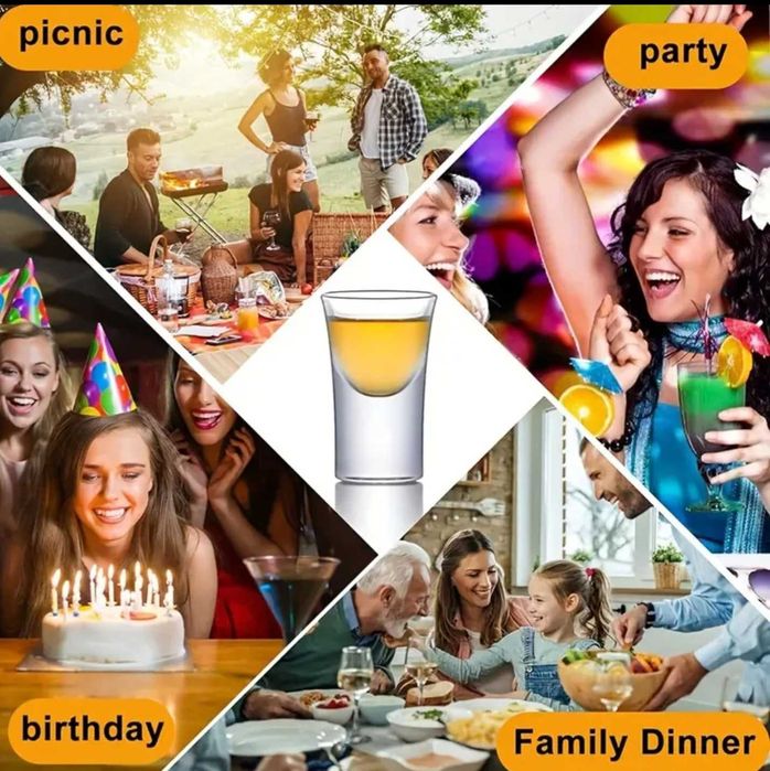 Set de 6 pahare 15 ml pentru shot-uri