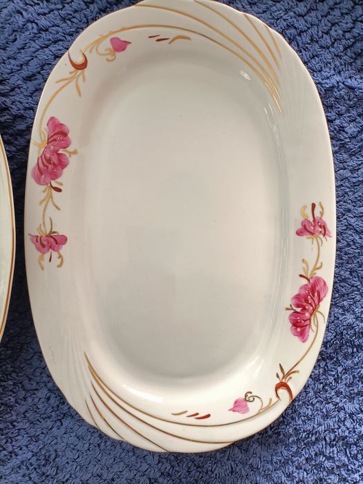 Platou oval  elegant pictat manual