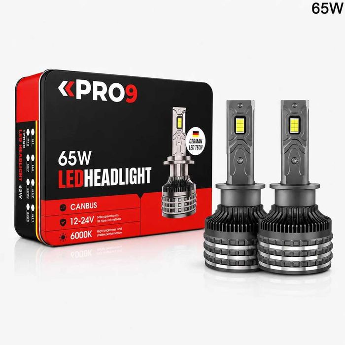 LED крушки H1 65W 6000K 12000lm 12-24V 2 ГОДИНИ ГАРАНЦИЯ