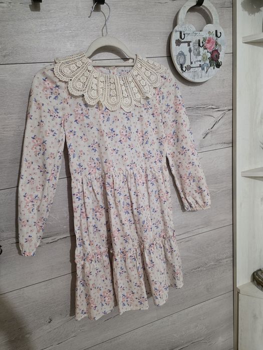 Комплект официална рокля и дълго яке 10 -11 г