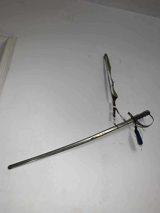 Panoplie sabie fier cu teaca si ham de piele