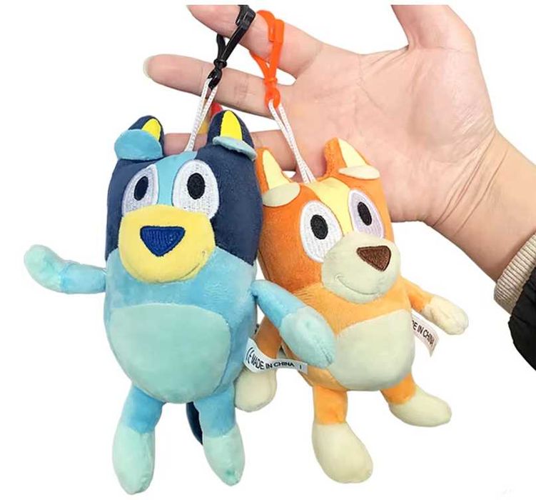 Комплект 2 Броя плюшена играчка Блуи и Бинго ключодържател Bluey Bingo