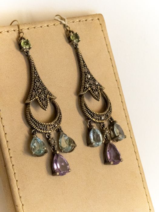 Уникални обеци злато и сребро