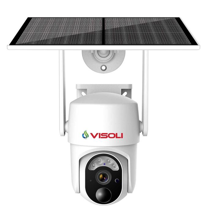 Camera de supraveghere Sim 4G cu Panou Solar Visoli® VS-S50 4G, 4MP