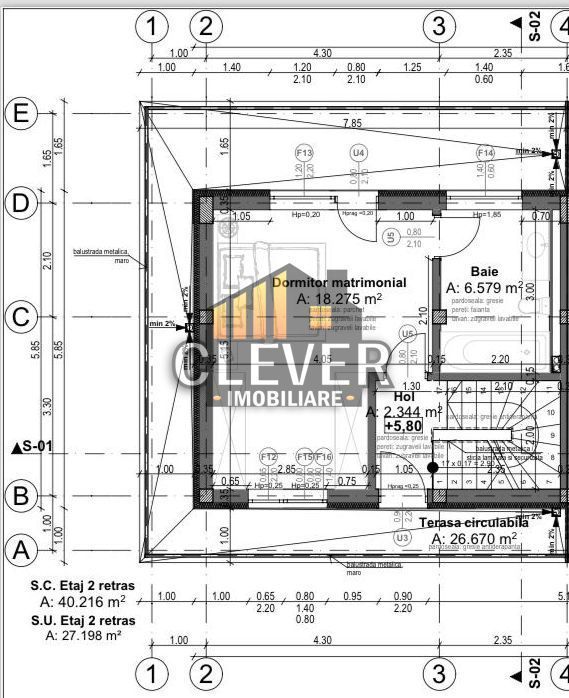 Vila duplex 4 camere 4 bai, 125 mp utili, Splaiul Unirii, parcare grat