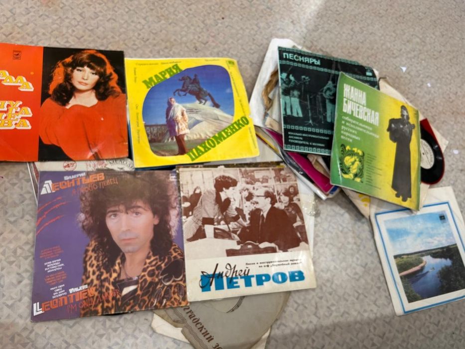 Виниловын пластинки.  Много