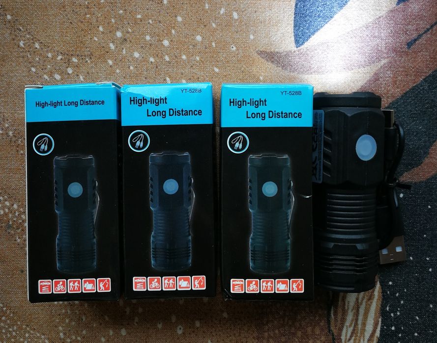 Продавам 5 броя нови мощни лед фенери