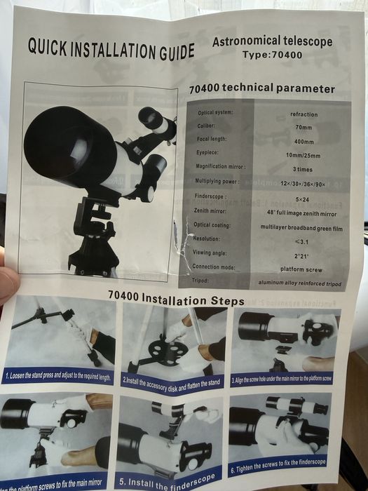 Telescop cu lentile de 10mm si 25mm