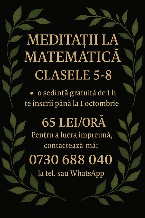 Meditatii matematica gimnaziu si  pregatire pt evaluarea nationala