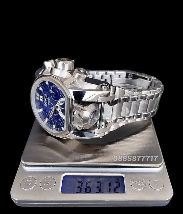 INVICTA Magnum Silver blue dial 52 mm, Инвикта нов ръчен часовник