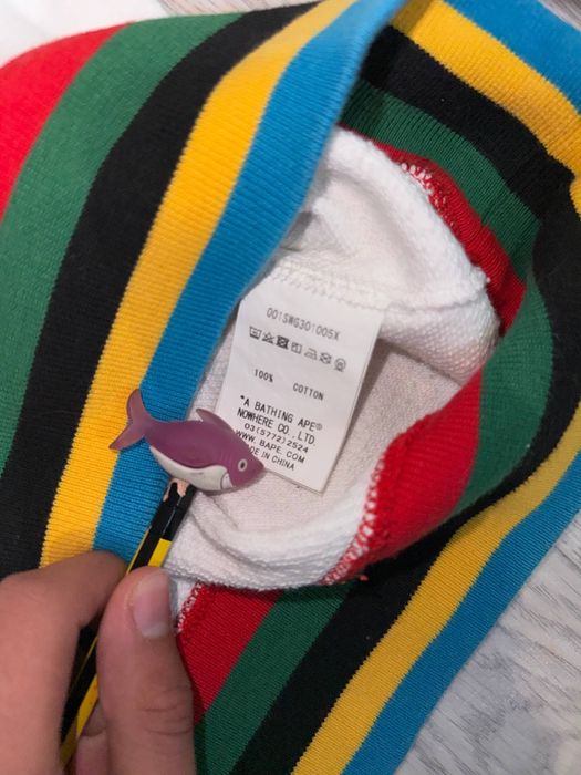 A Bathing Ape College Line Rib Crewneck