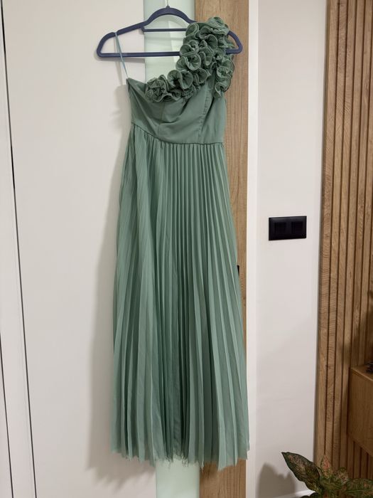 Официална дълга рокля, цвят Мента ХС