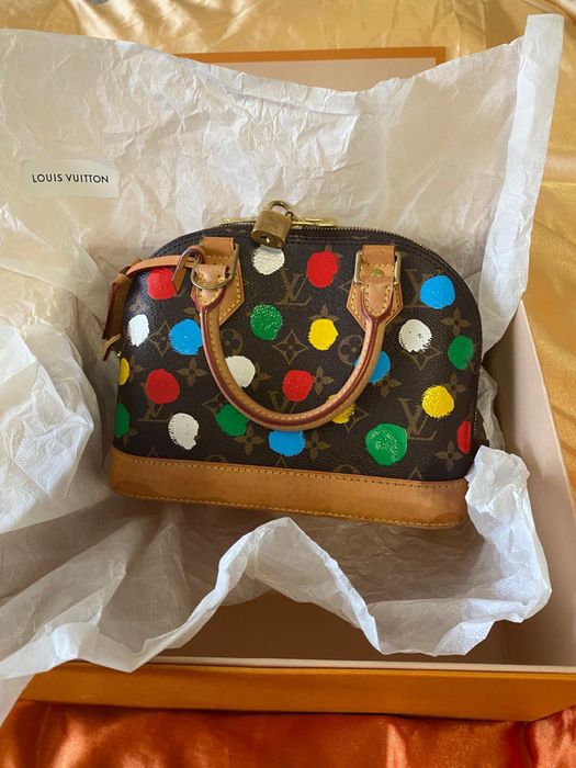 Geanta louis vitton editie limitata x yayoi kusama bb monogram