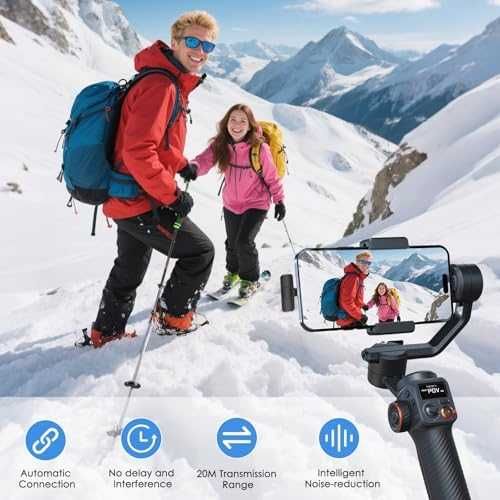 Нов Безжичен лавалиерен микрофон 2 броя iPhone Android USB-C Lightning