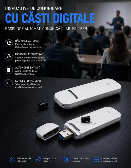 Casca de Copiat Profesionala DIGITALA BT02 PRO Sistem de Copiat Sunet Clar fara interferente