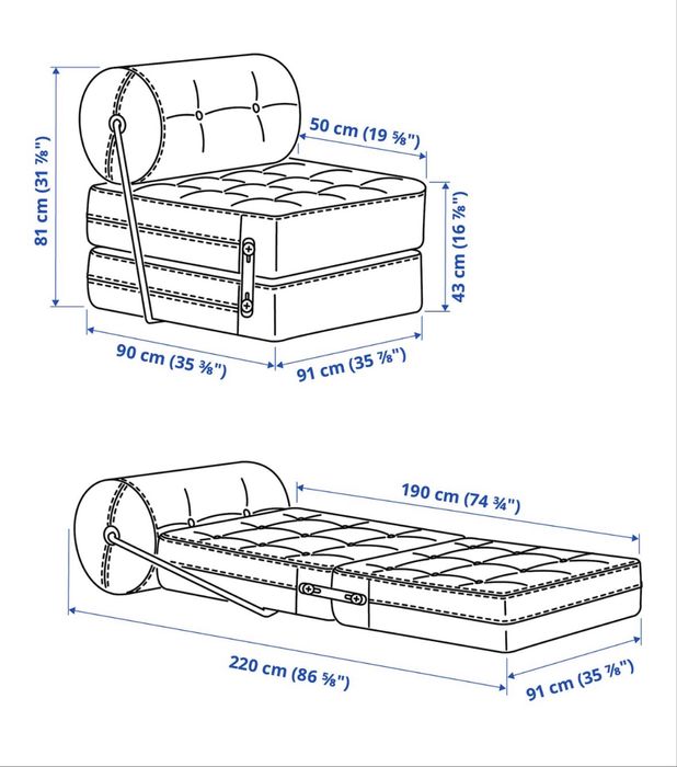 Fotolii/module IKEA Vallentuna denim albastru – set 2 buc
