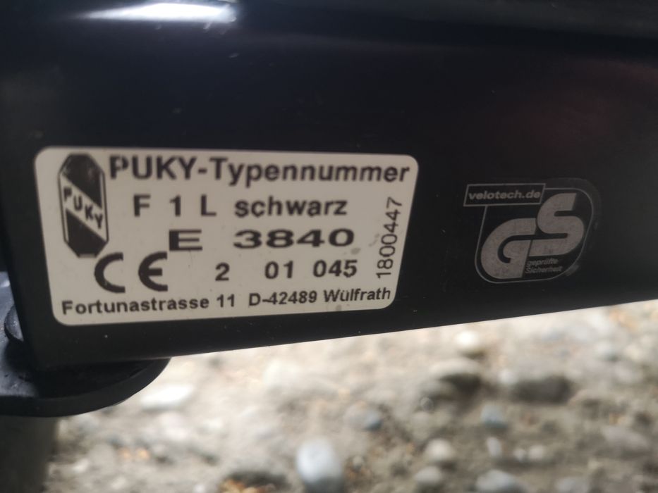 Cart/Kart cu pedale PUKY F1 pt. copii 6 la 12 ani negru