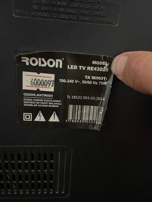 Foison televizor 43 tali sotiladi ekrani ishlami qolgan