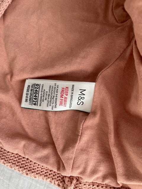 Vand jacheta promavara/toamna bebelusi 0-3 luni roz Marks&Spencer
