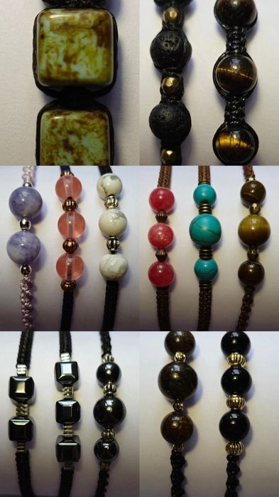 Ръчно изработени гривни от естествени камъни