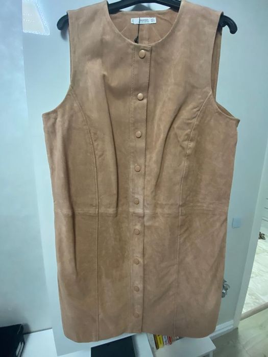 Rochie din piele naturala noua