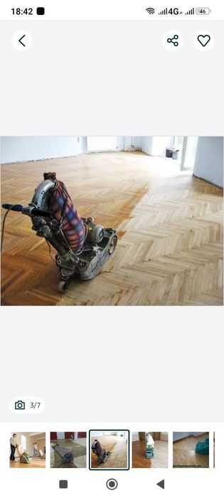 Пол шлифовка полировка таркет ламинат ишларни тез ва сфатли бажарамиз