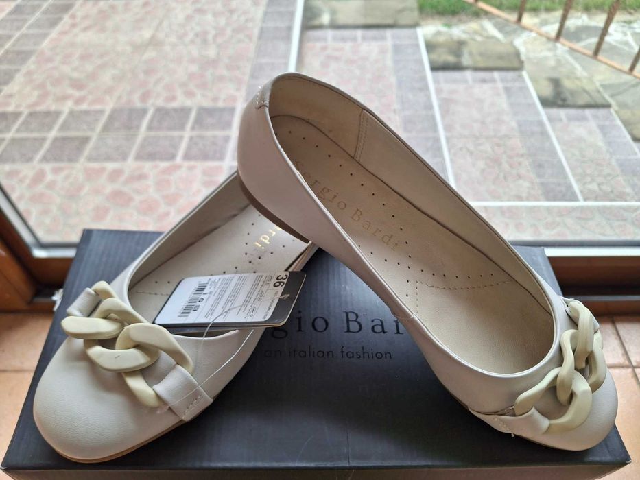 Обувки Естествена Кожа на SERGIO BARDI ! НОВИ с Етикет