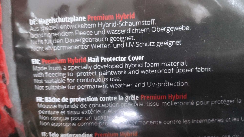 Покривало за автомобил против градушка Walser Premium Hybrid UV Protect 165X430X165 см