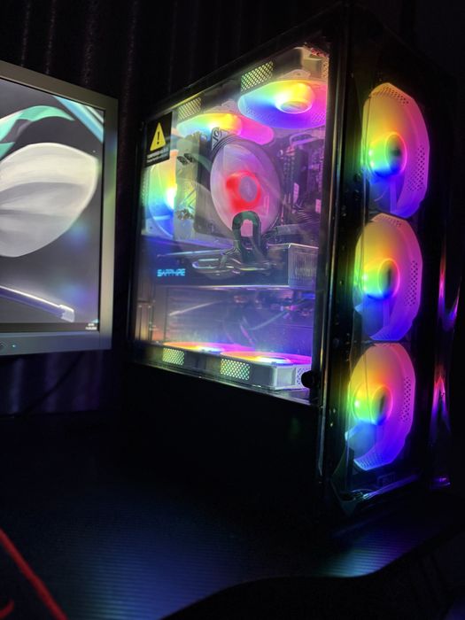 Pc Gaming Setup Complet 2000 GB i5 doua monitoare 16 gb ram rx580 OC