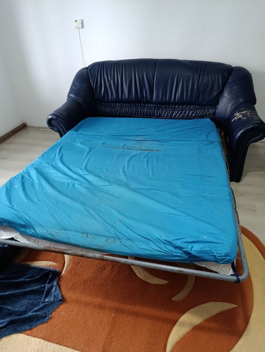 Canapea colțar piele fotolii