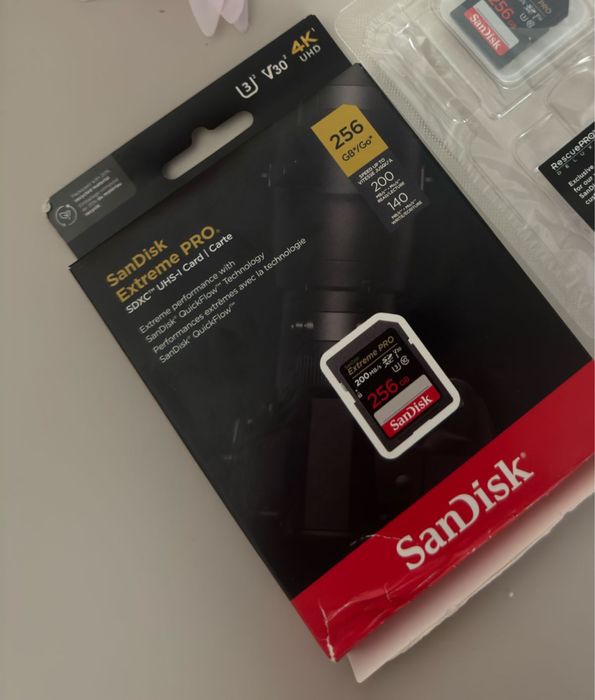 Карта памяти на 256гб SanDisk Extreme Pro UHS-I V30 SDSDXXD-256-GN4IN