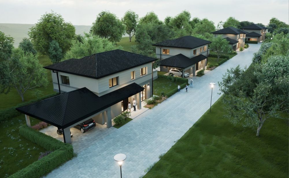 Casa pasiva nZEB individuala Rus Residence Floresti 163mp Teren 445mp