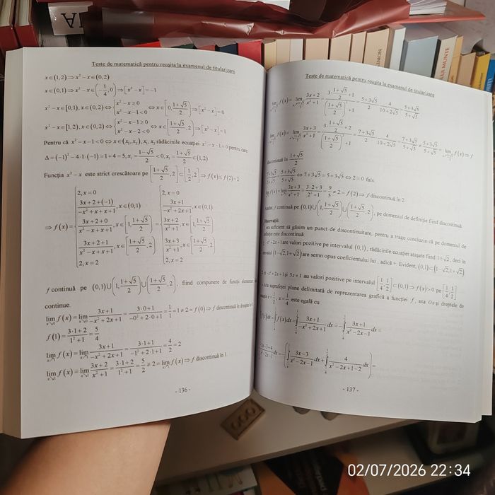 Teste rezolvate la disciplina matematica