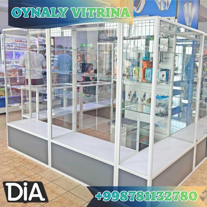 Oynaly vitrina, Акция, прилавки, savdo vitrinalar stellajlar